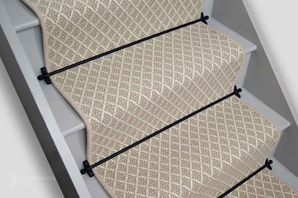 Chelsea Wool Flatweave Stair Runner with Cream Wool Edge 7m x 60cm