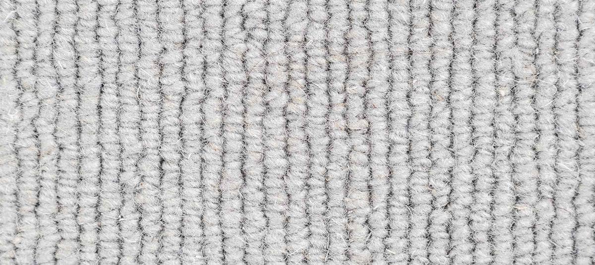 Natural Rib Pearl Hessian Wool Carpet
