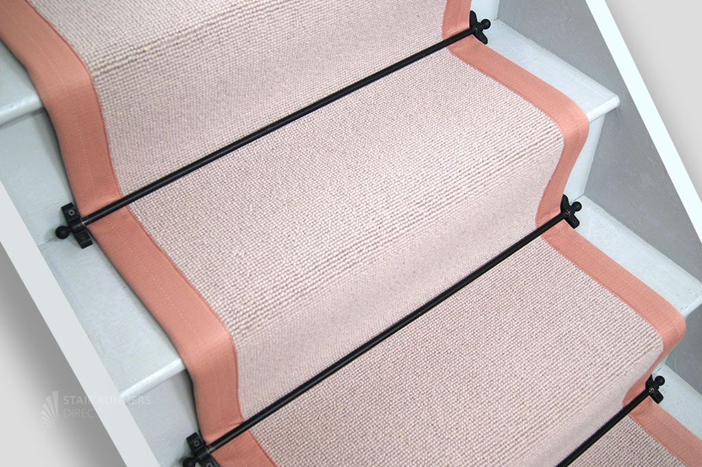 Oyster Plain Wool Stair Runner