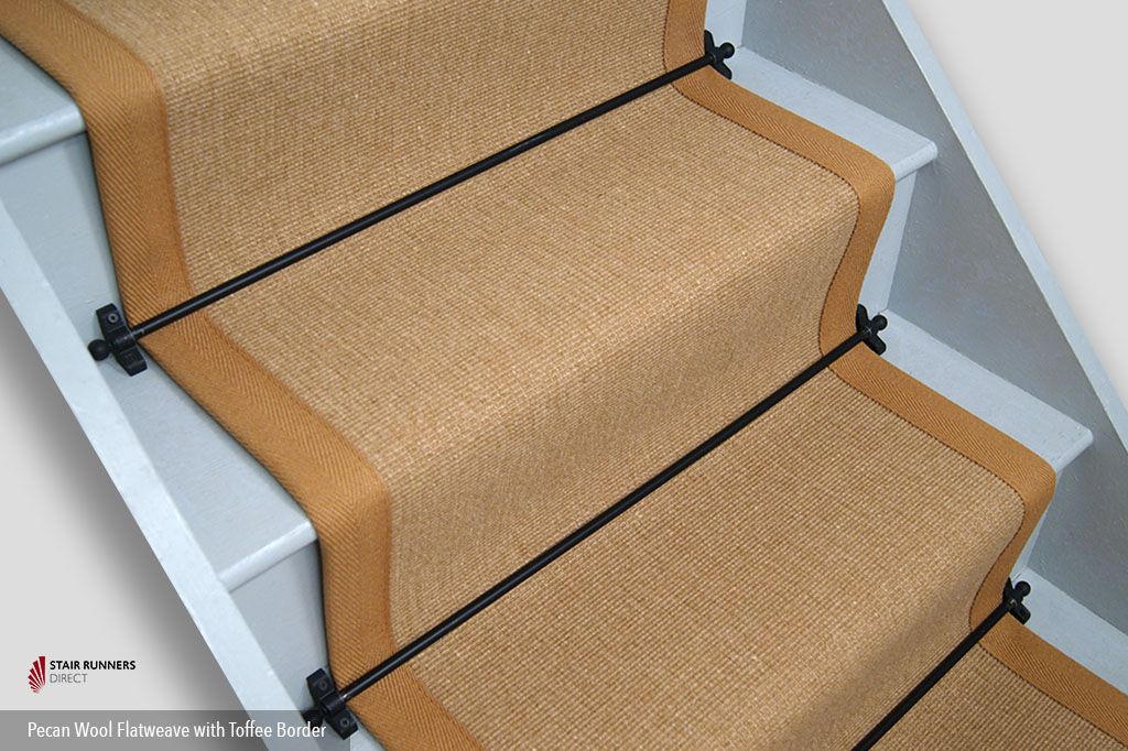 Pecan Wool Flatweave Premium Stair Runner
